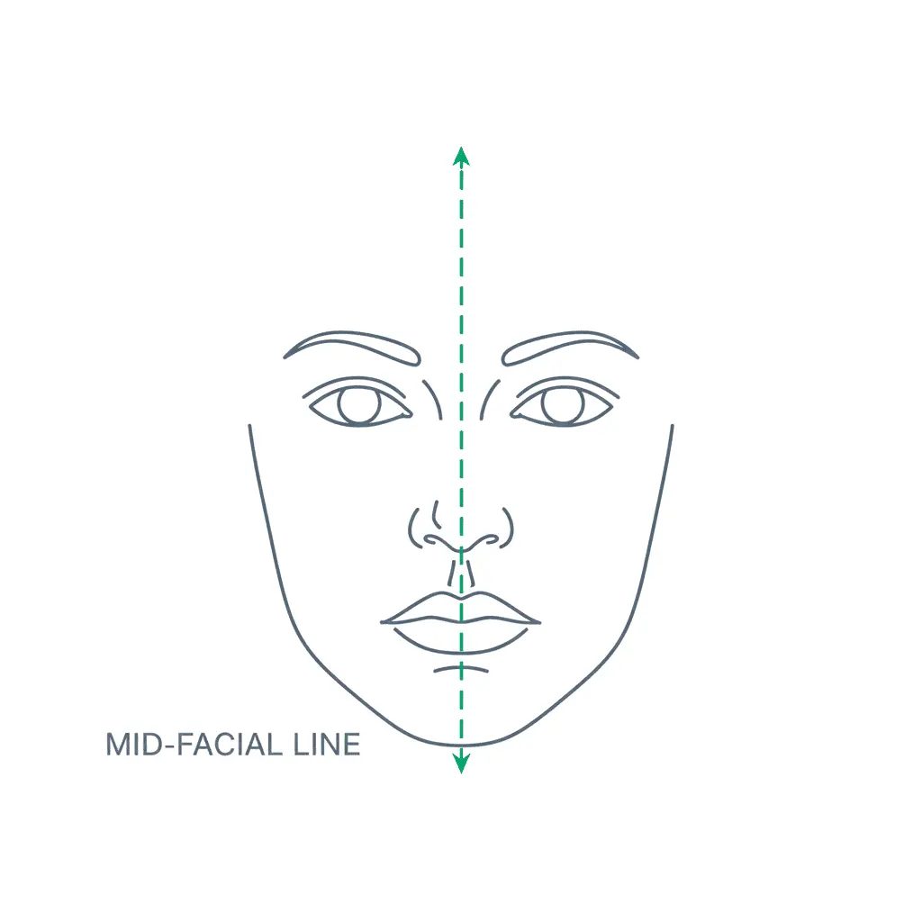 Face Length Measurement Illustration